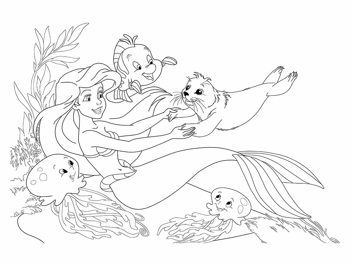 Ariel Coloring Page (107)