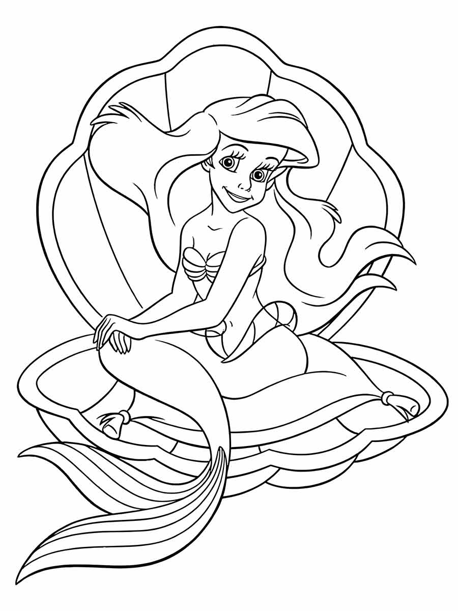 Ariel Coloring Page (11)