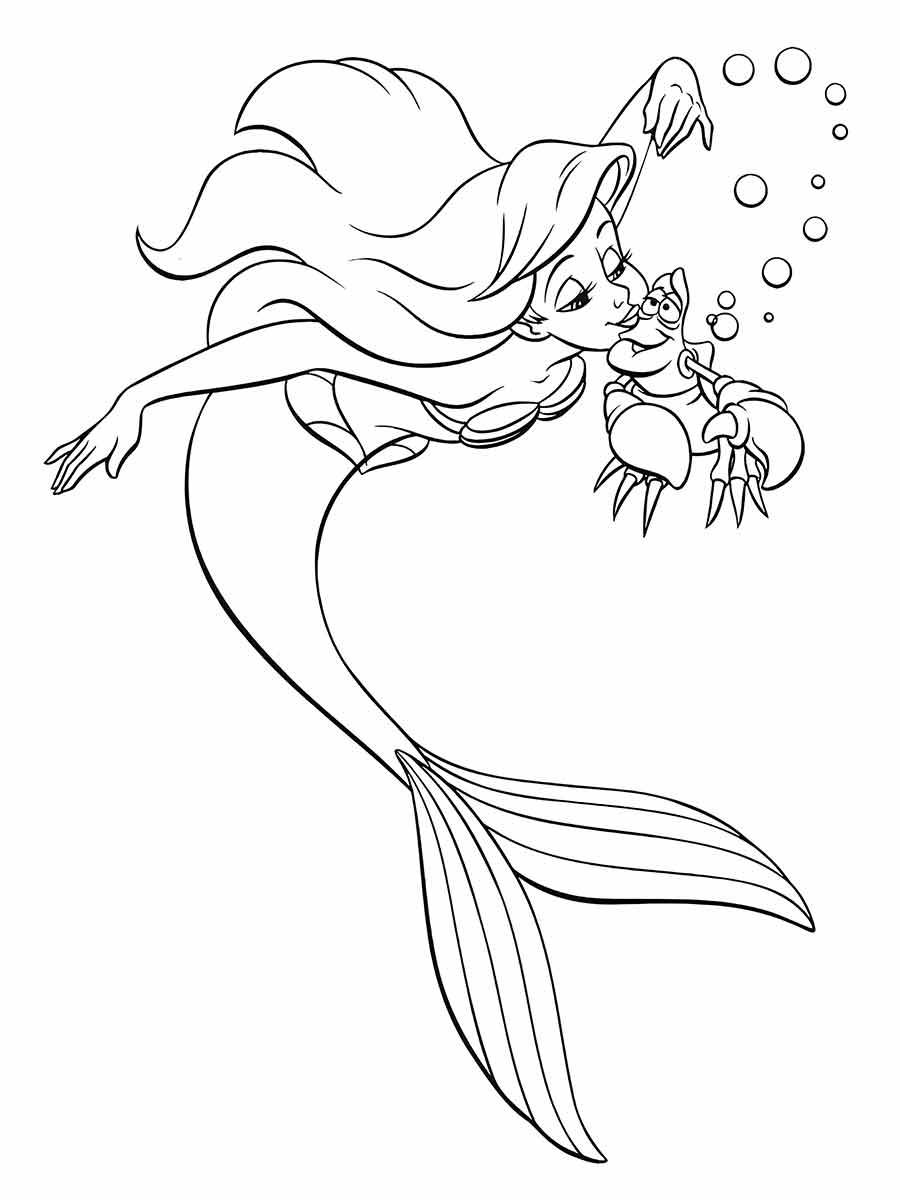 Ariel Coloring Page (13)