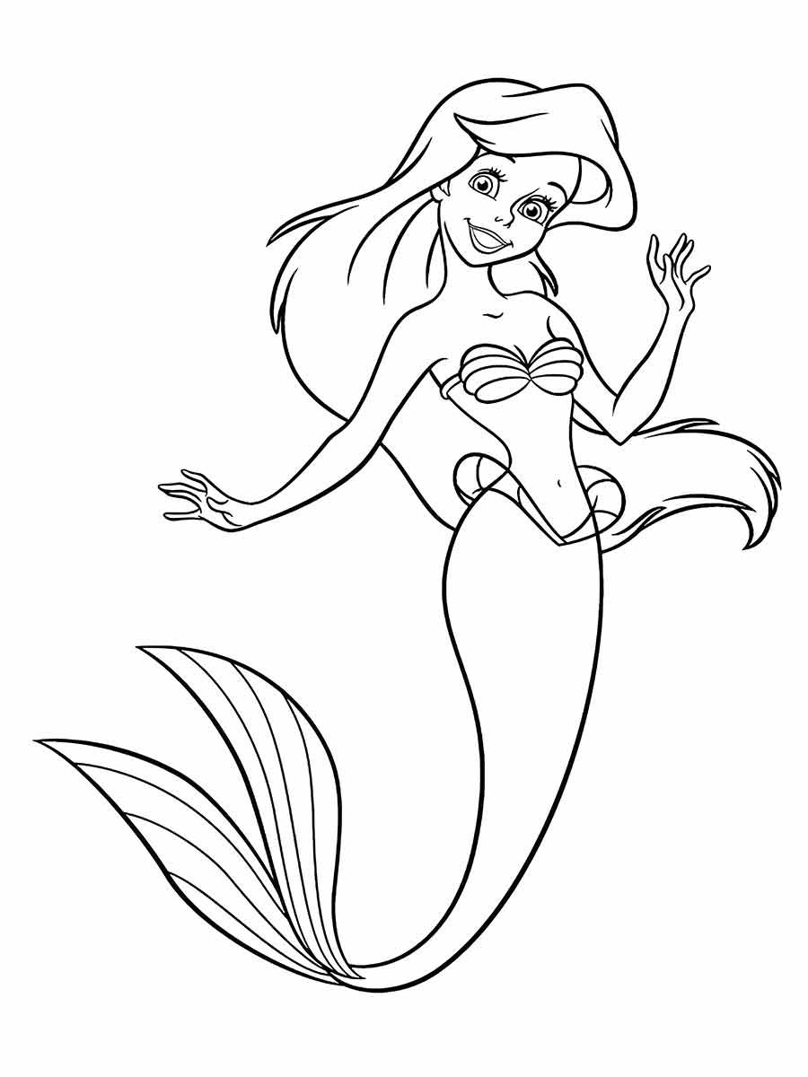 Ariel Coloring Page (15)