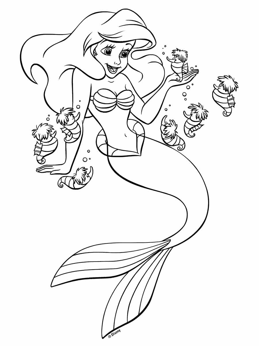 Ariel Coloring Page (17)