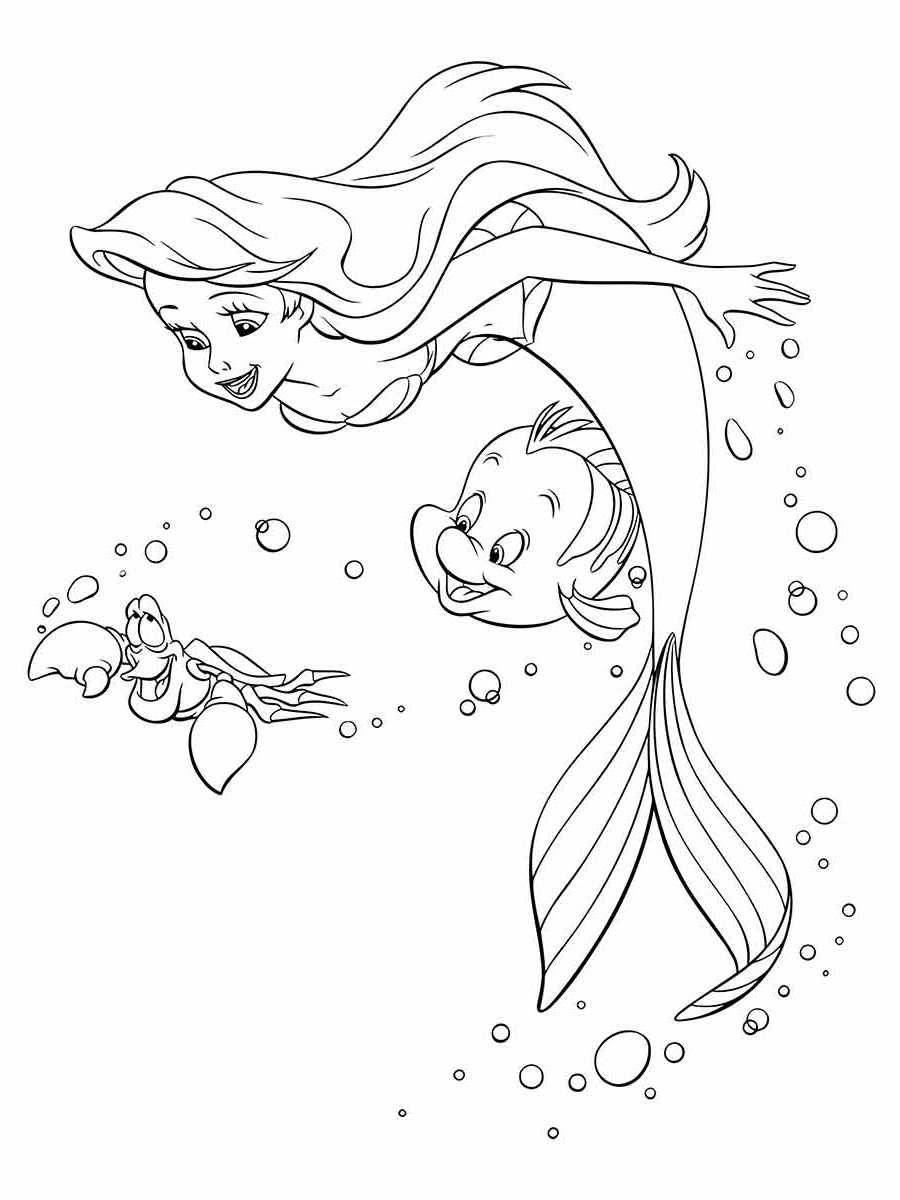 Ariel Coloring Page (18)