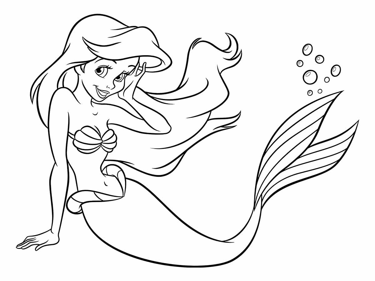 Ariel Coloring Page (19)