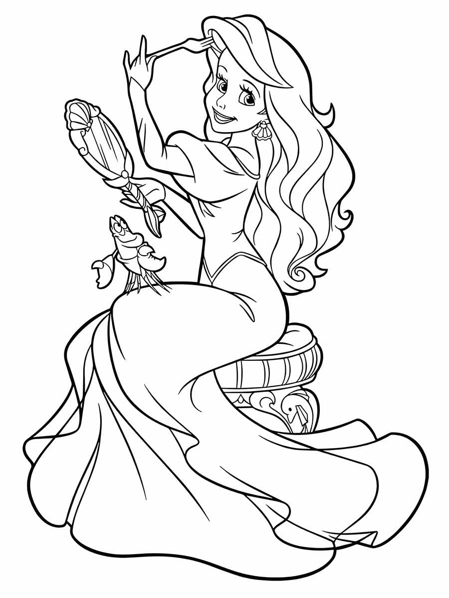 Ariel Coloring Page (21)