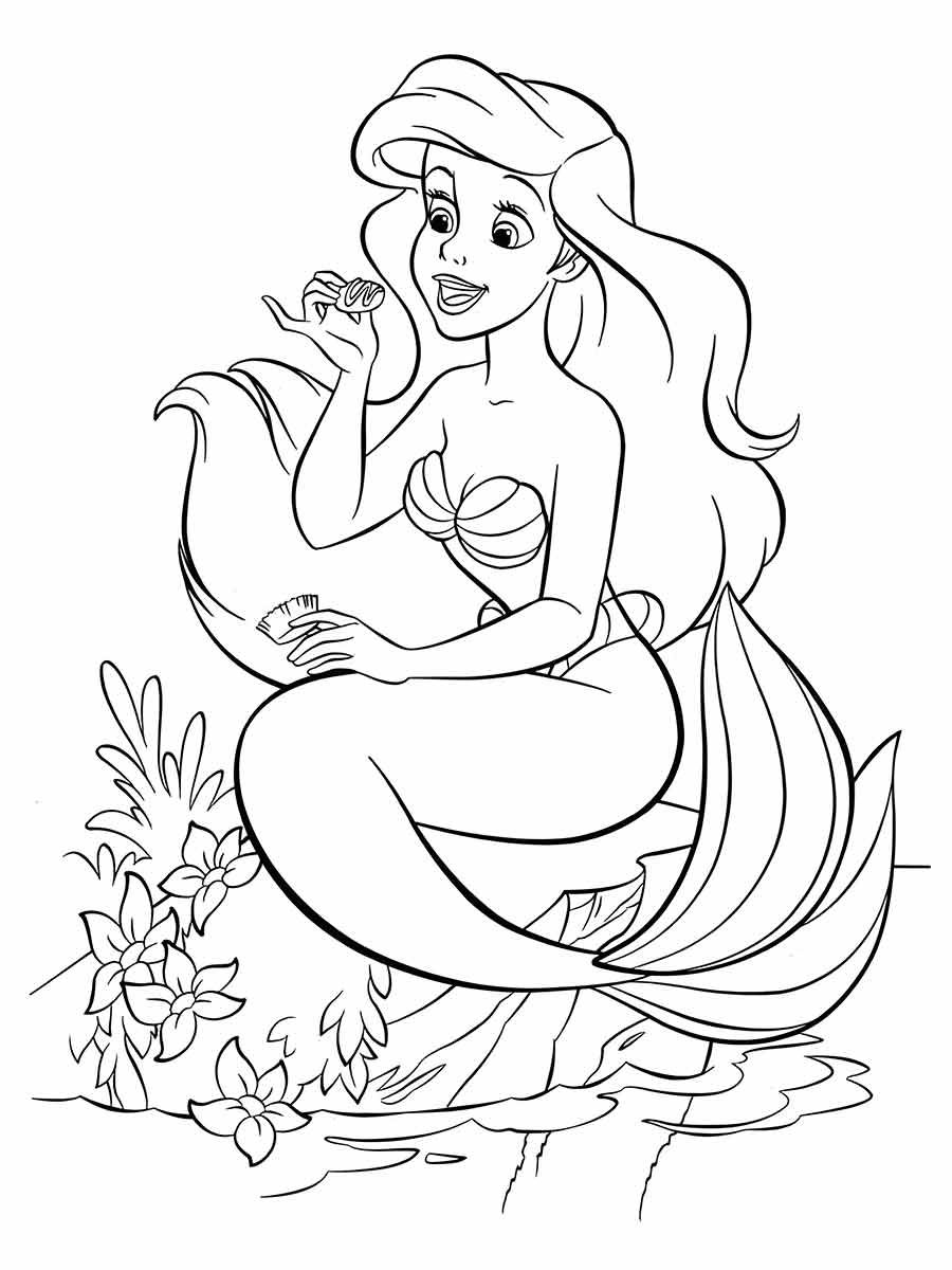 Ariel Coloring Page (22)