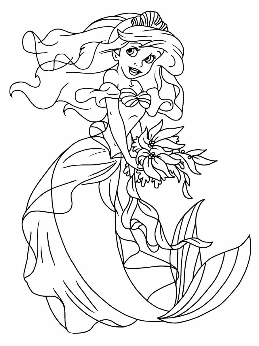 Ariel Coloring Page (23)