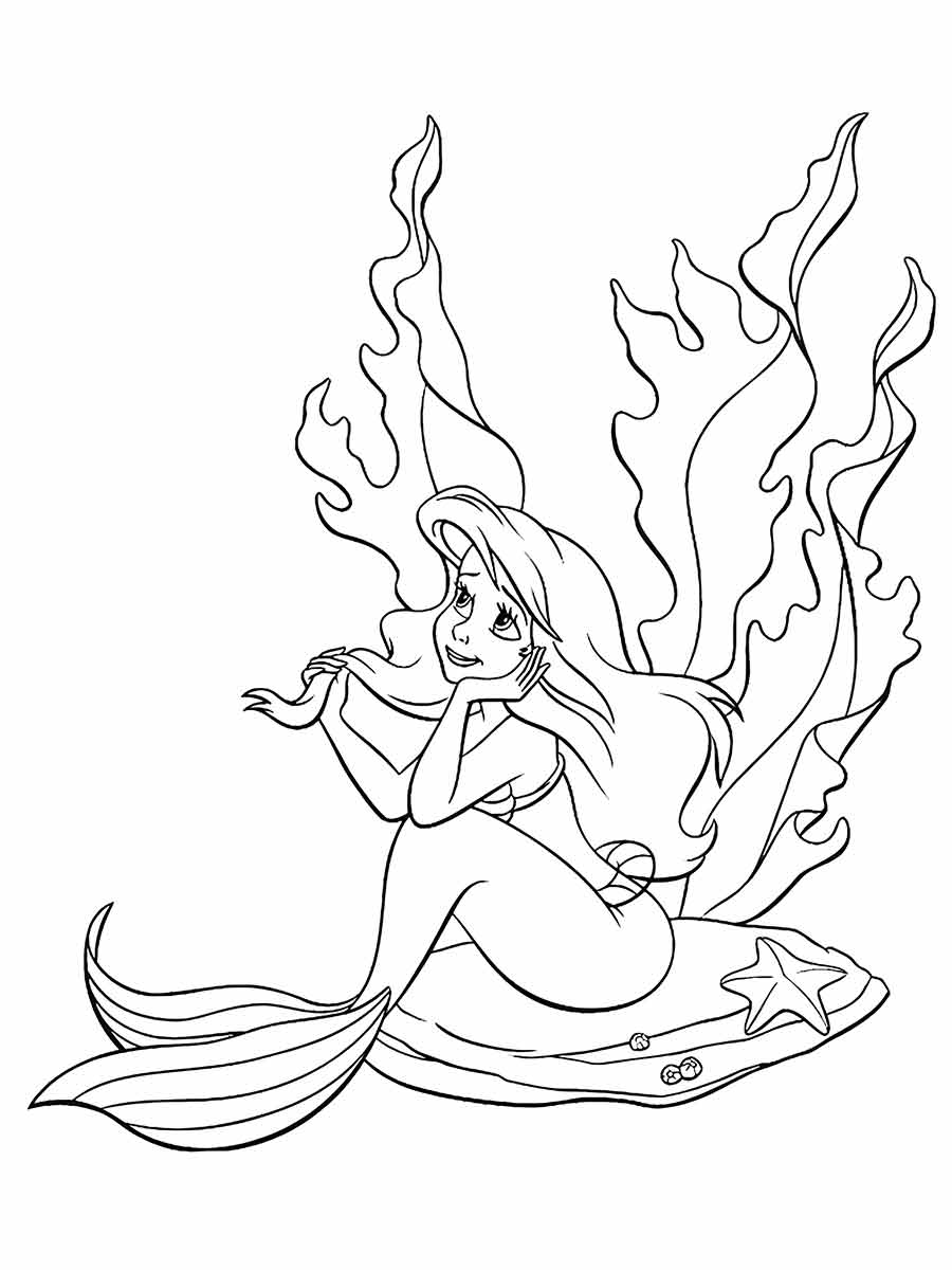 Ariel Coloring Page (25)