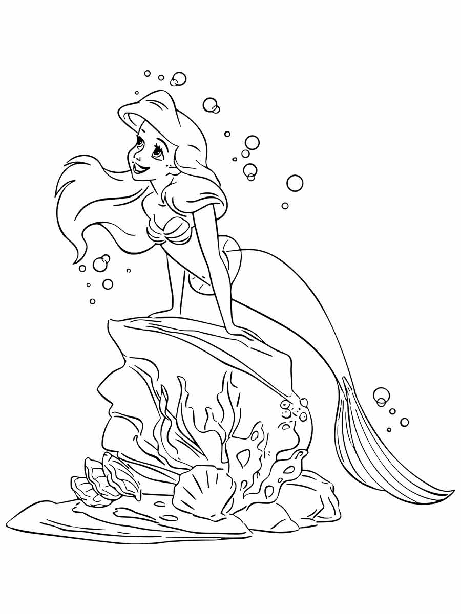 Ariel Coloring Page (26)