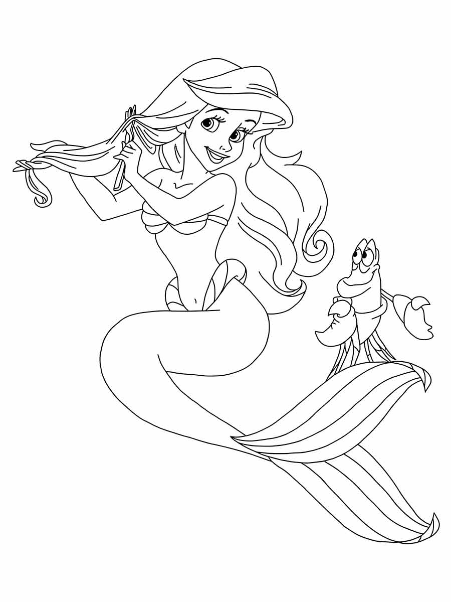 Ariel Coloring Page (3)