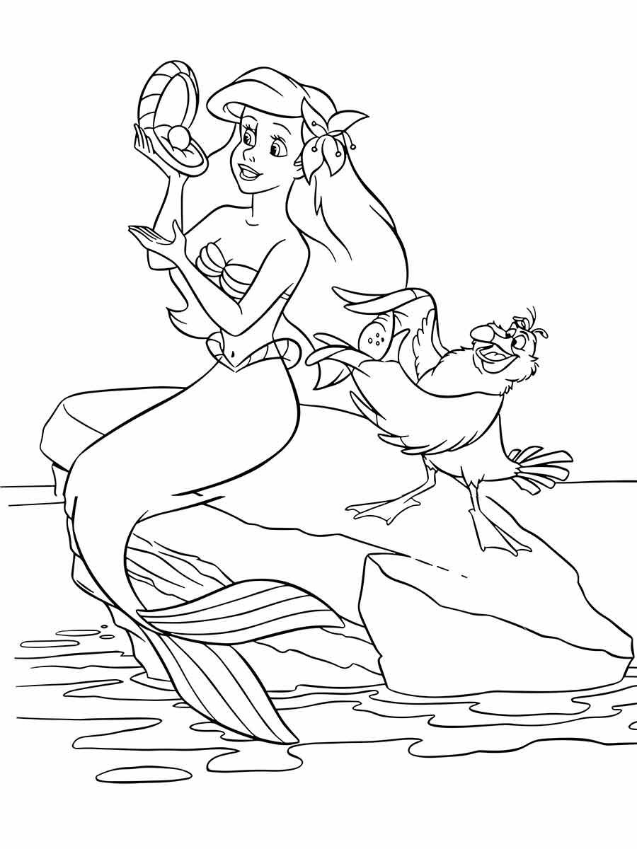 Ariel Coloring Page (30)