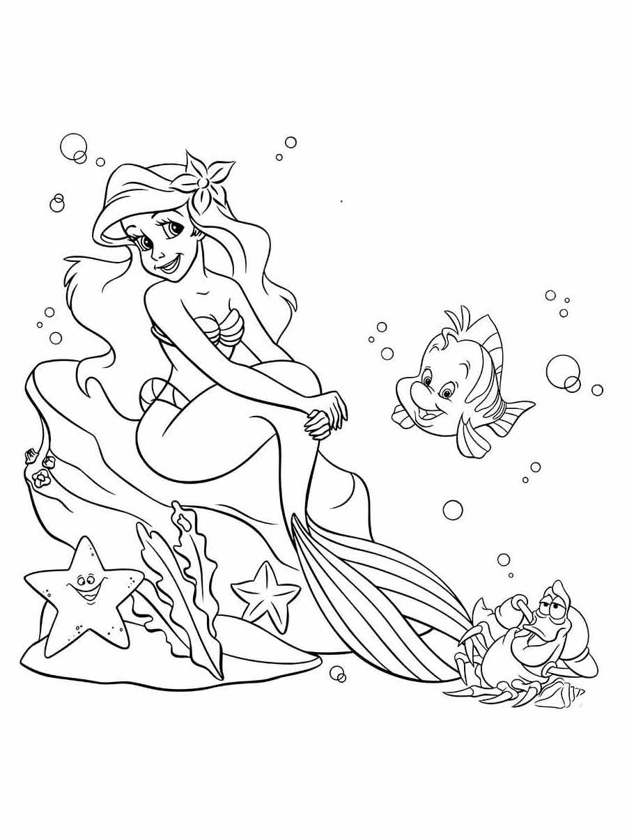 Ariel Coloring Page (33)