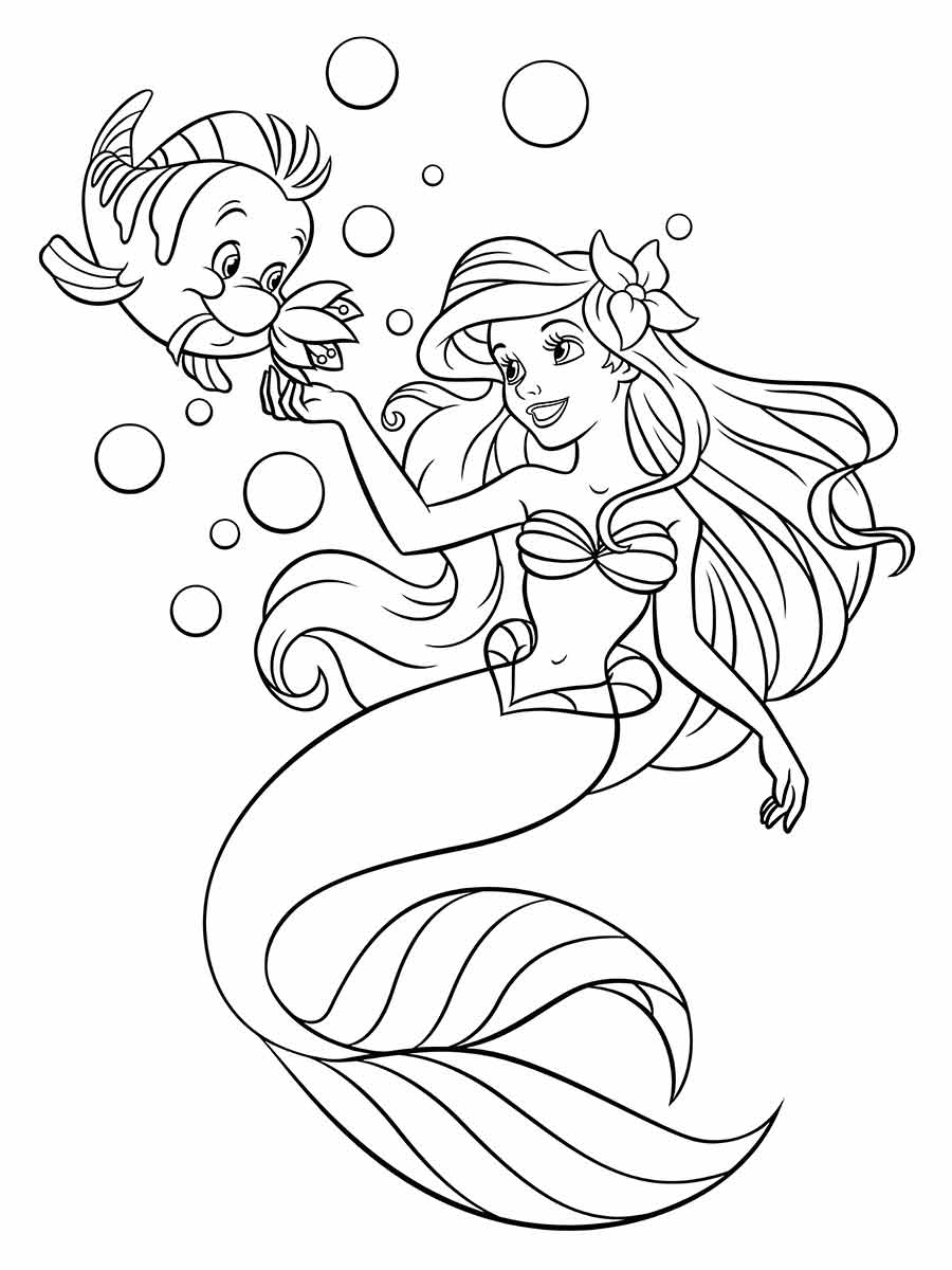 Ariel Coloring Page (34)