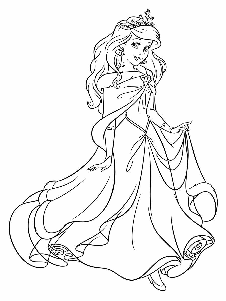 Ariel Coloring Page (37)