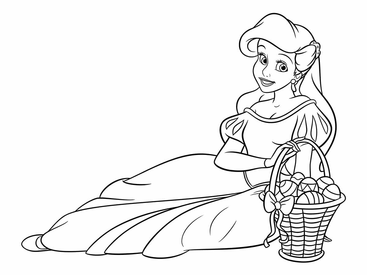 Ariel Coloring Page (4)