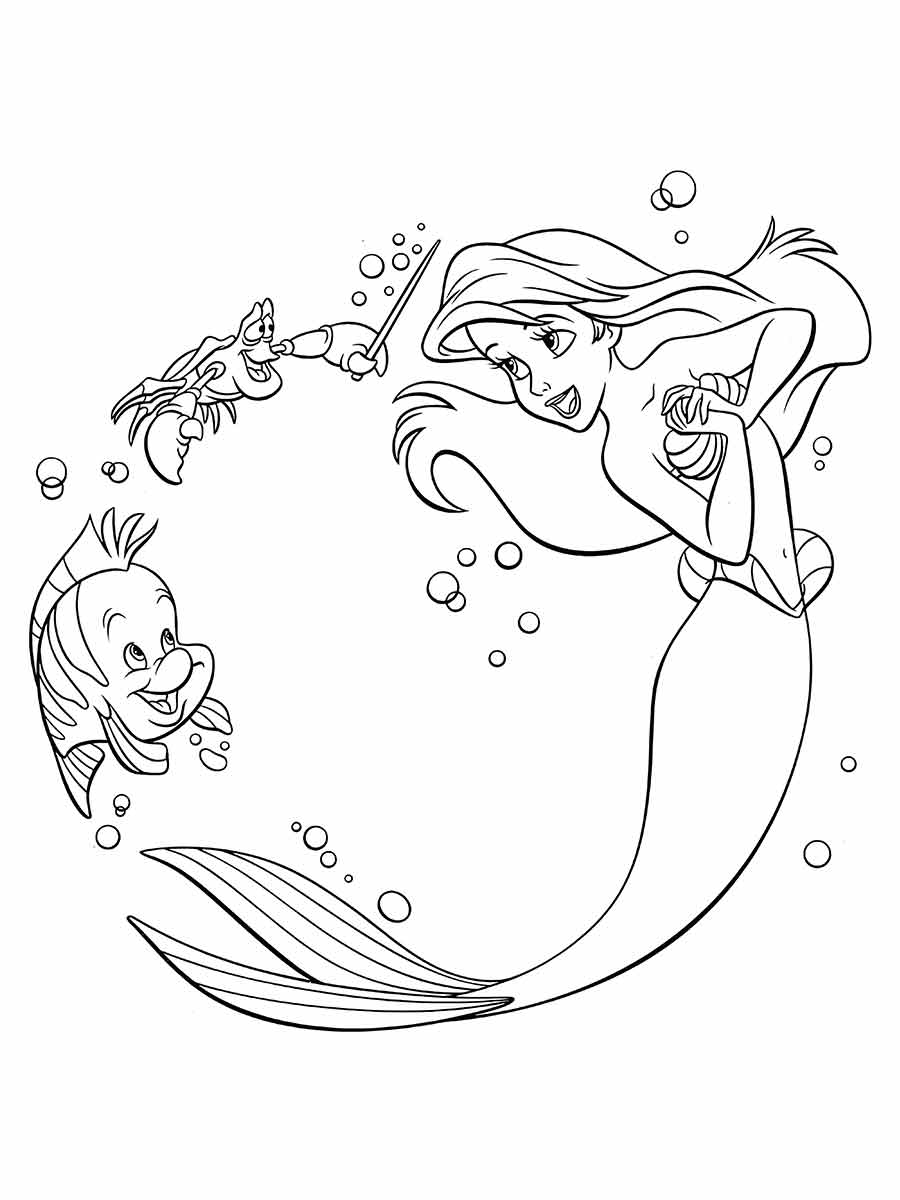 Ariel Coloring Page (49)