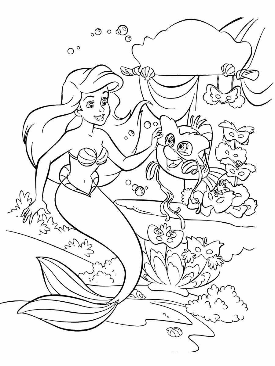 Ariel Coloring Page (62)