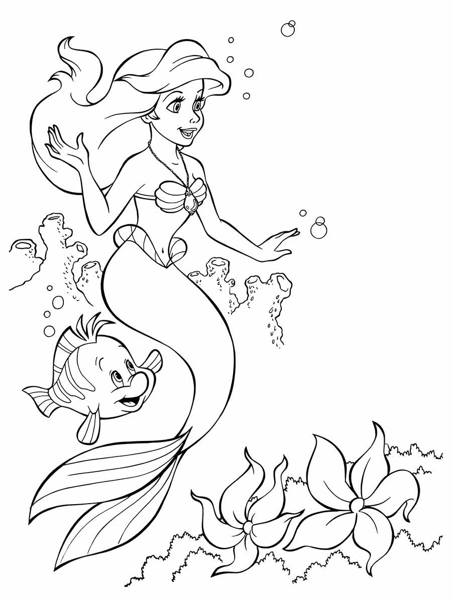 Ariel Coloring Page (67)