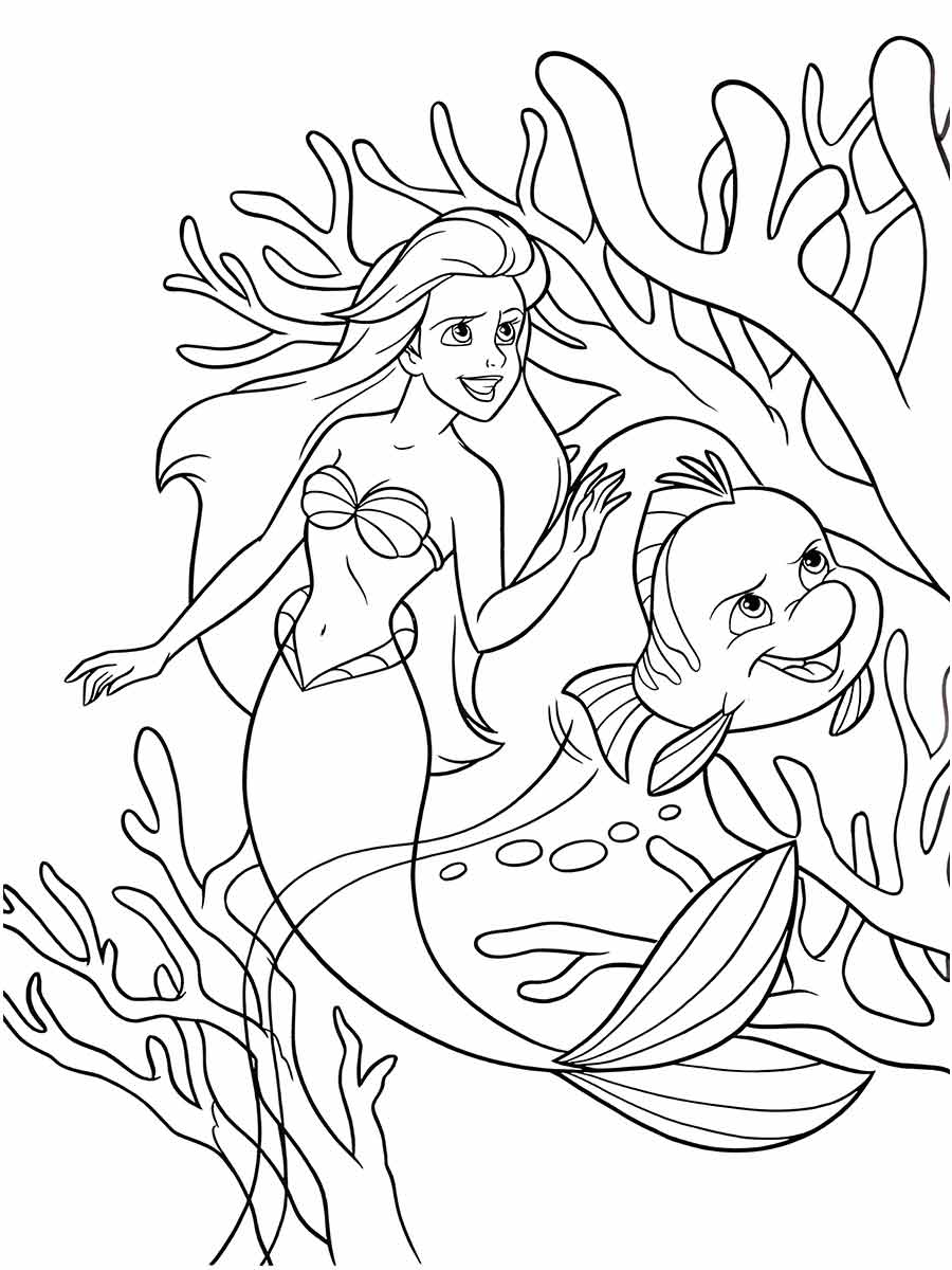 Ariel Coloring Page (68)