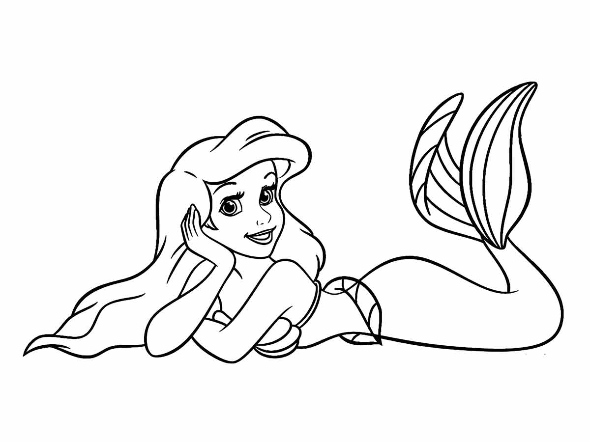 Ariel Coloring Page (7)