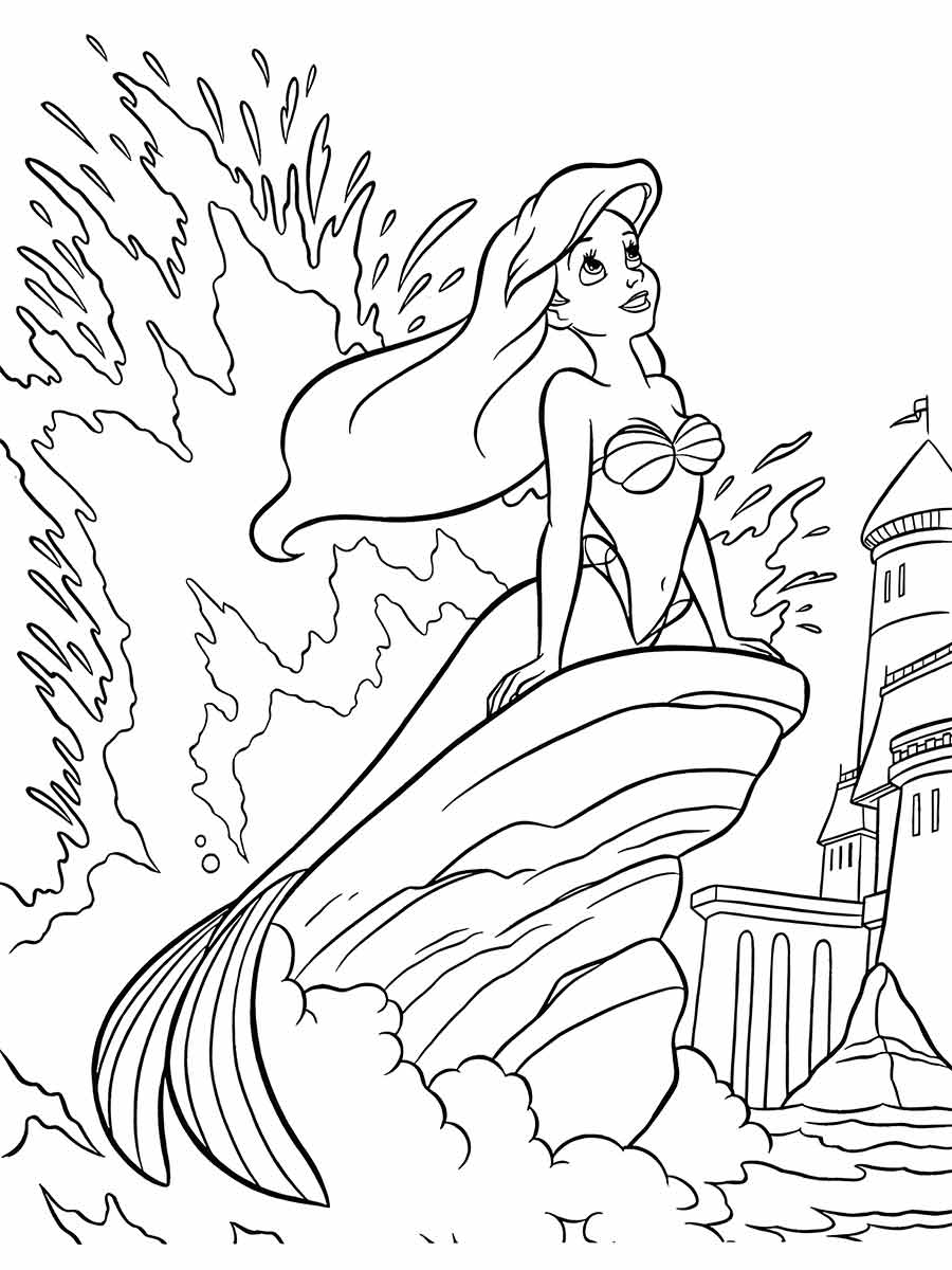 Ariel Coloring Page (71)