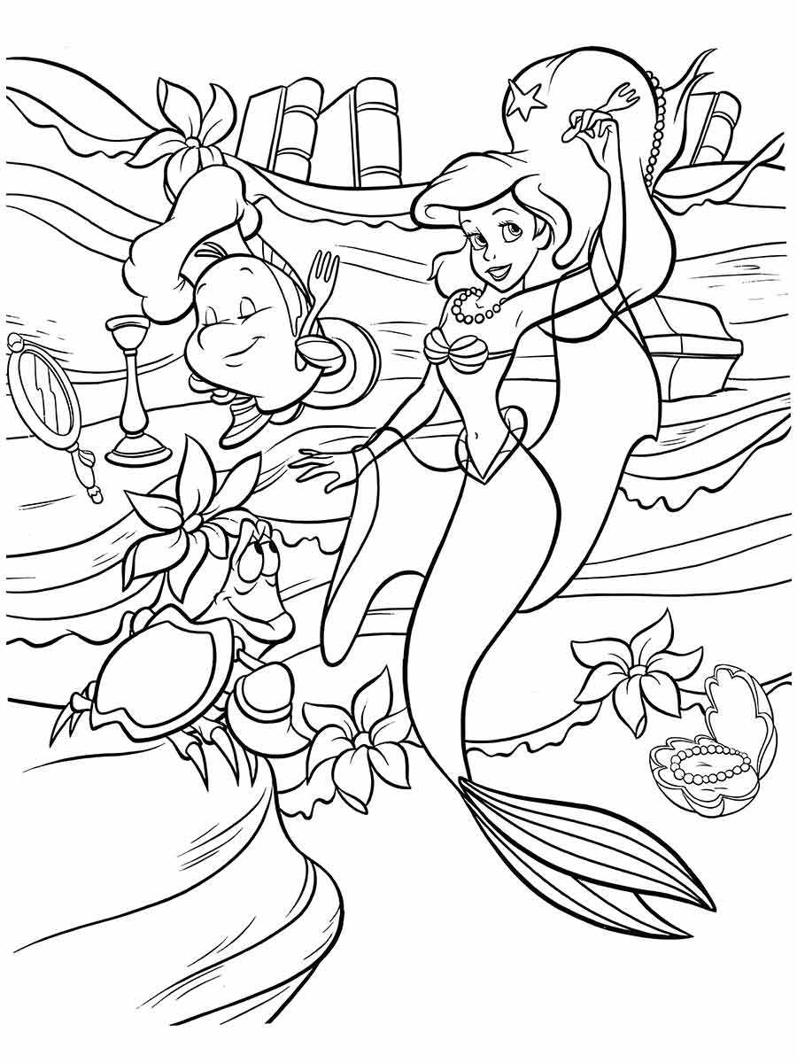 Ariel Coloring Page (73)