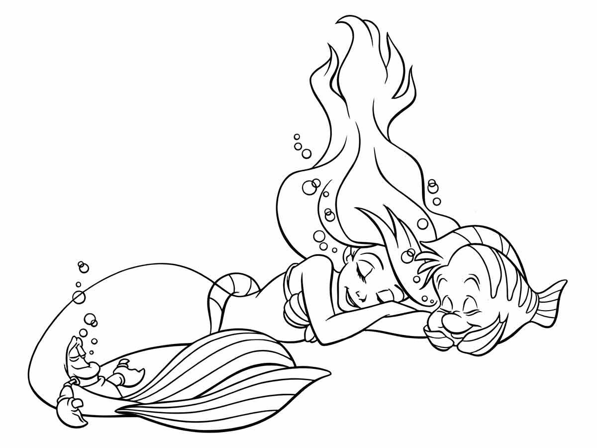 Ariel Coloring Page (8)