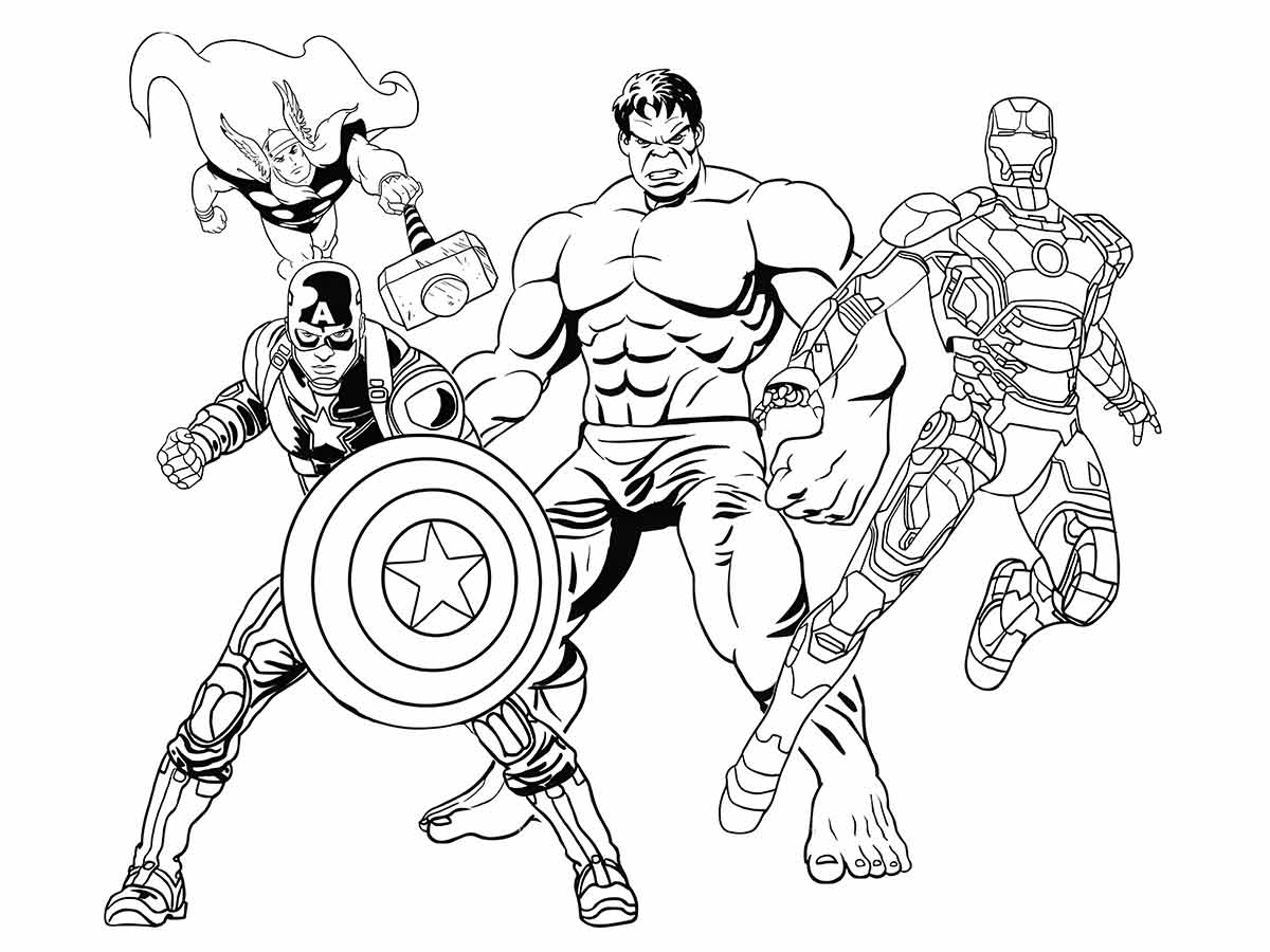 Avengers coloring page (2)