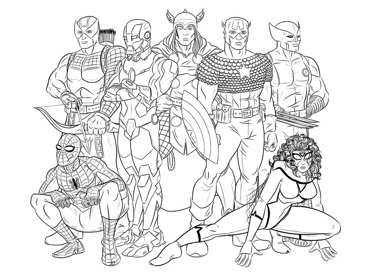 Avengers coloring page (7)