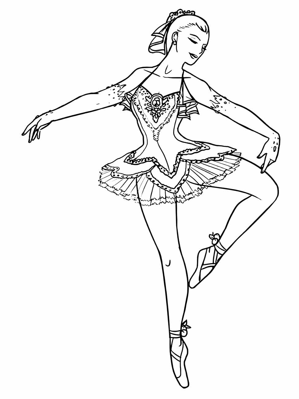 Ballerinas coloring page (1)