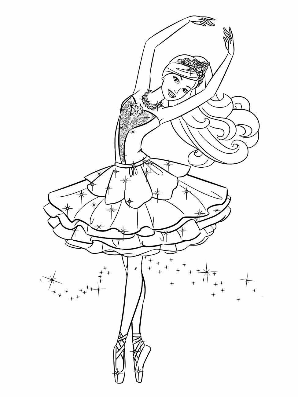 Ballerinas coloring page (17)