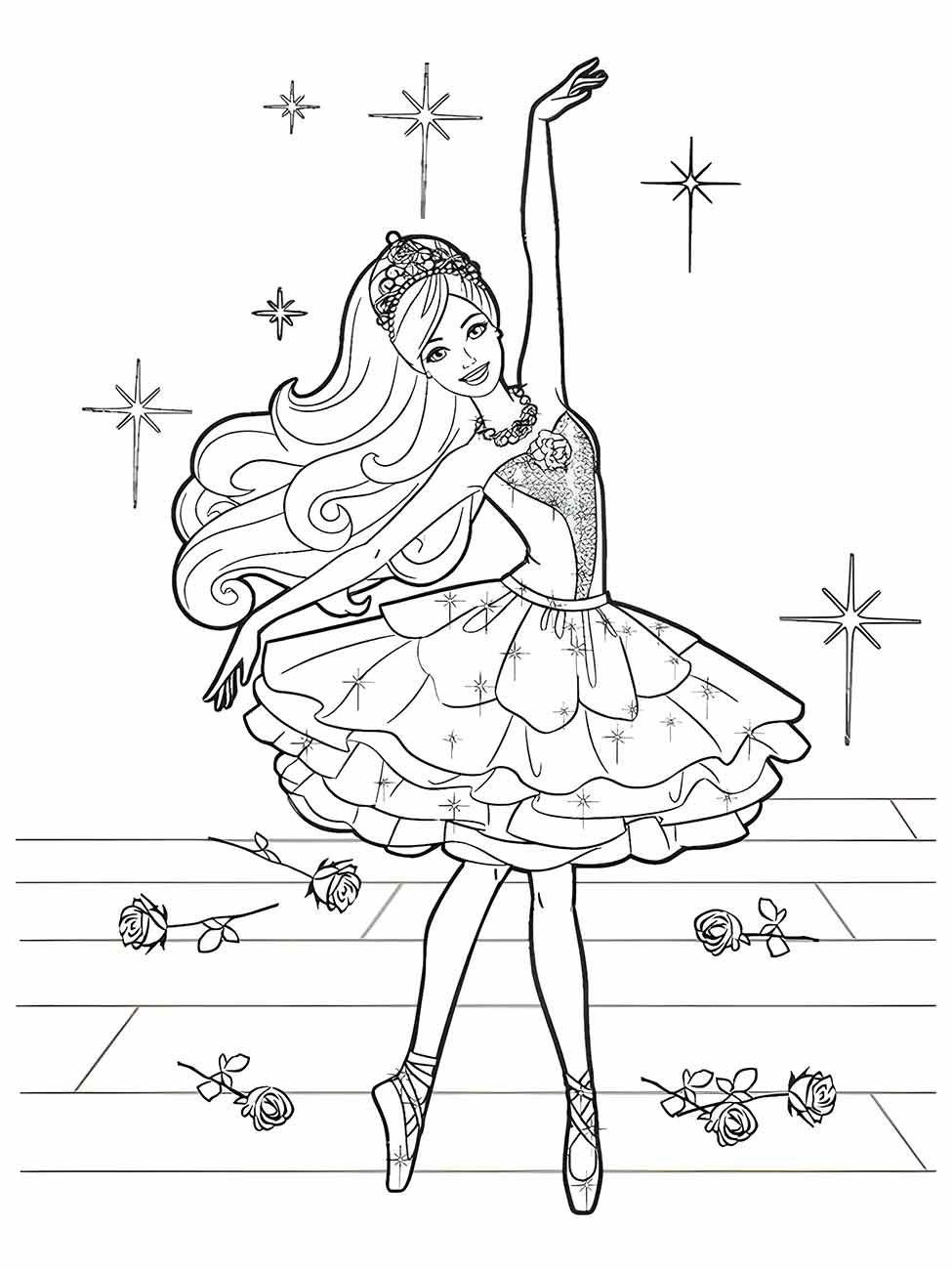 Ballerinas coloring page (23)