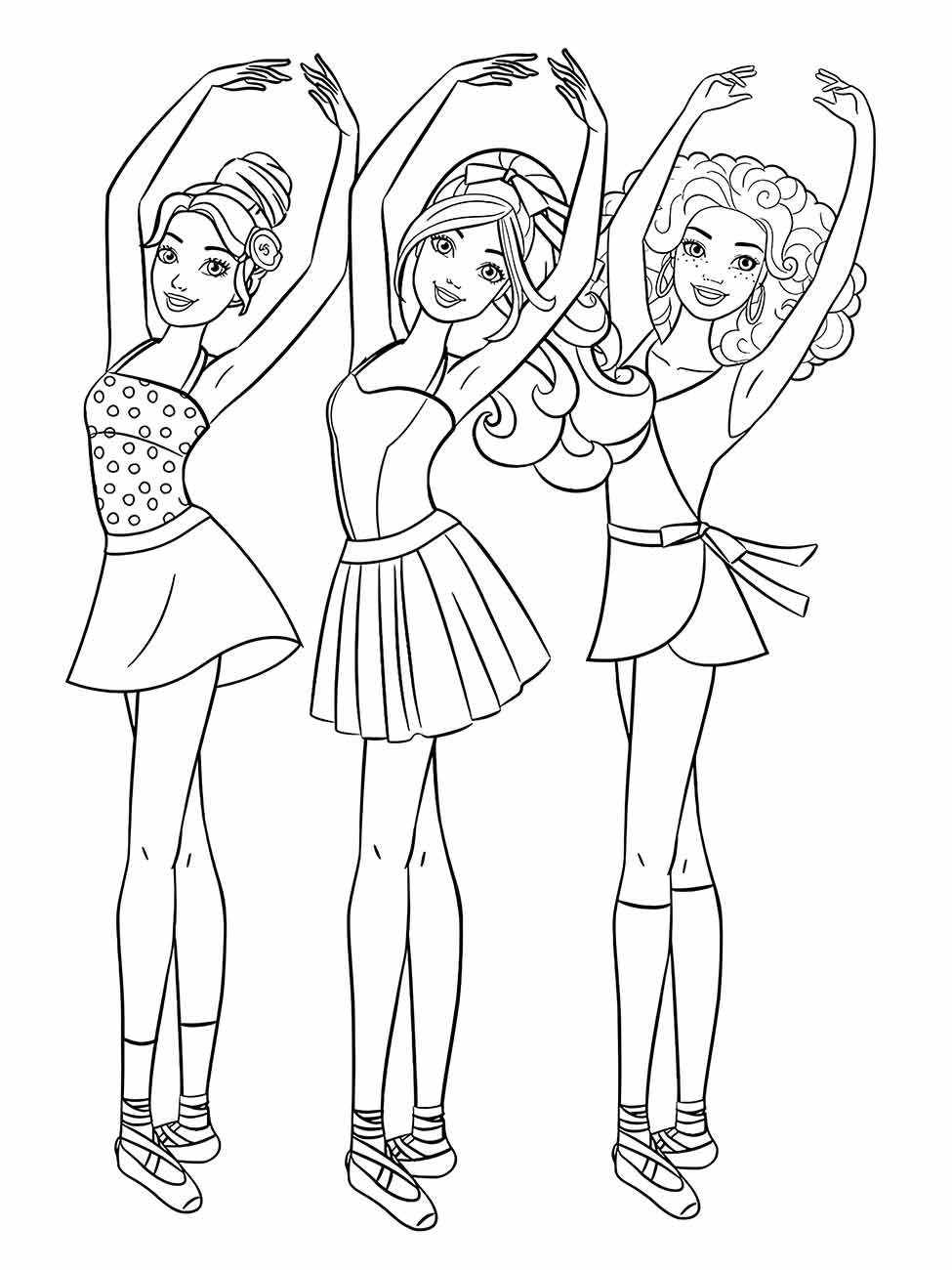 Ballerinas coloring page (25)