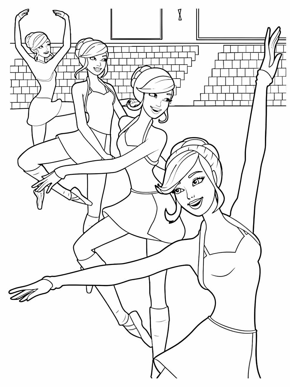 Ballerinas coloring page (27)