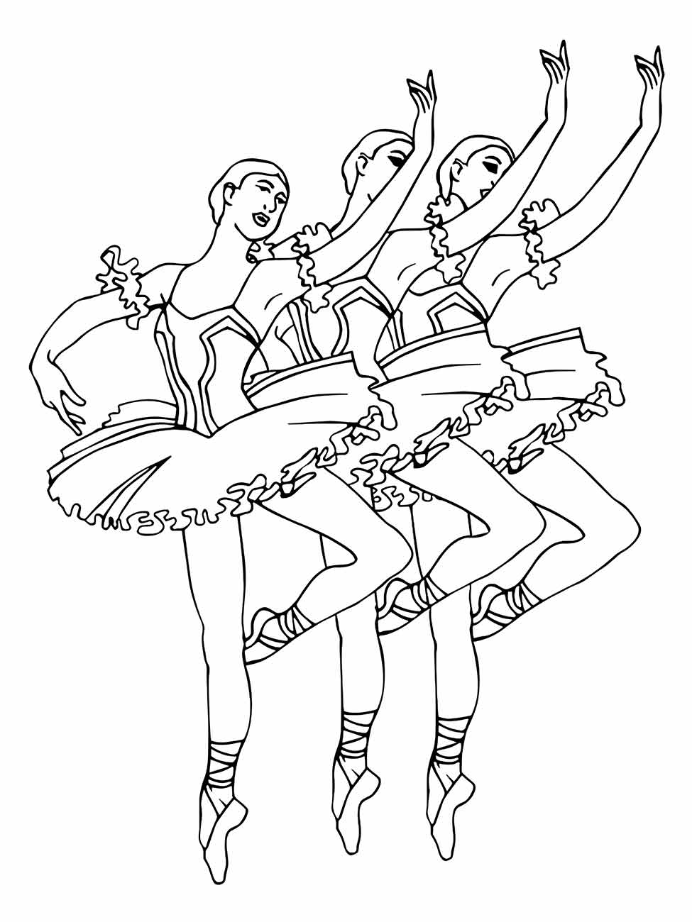 Ballerinas coloring page (29)