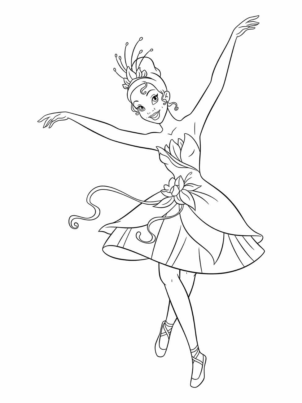 Ballerinas coloring page (3)