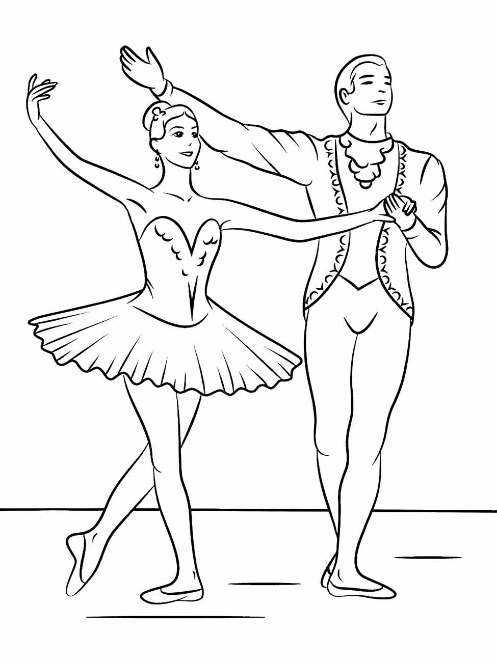 Ballerinas coloring page (30)