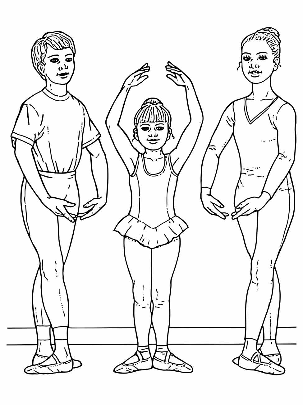 Ballerinas coloring page (31)