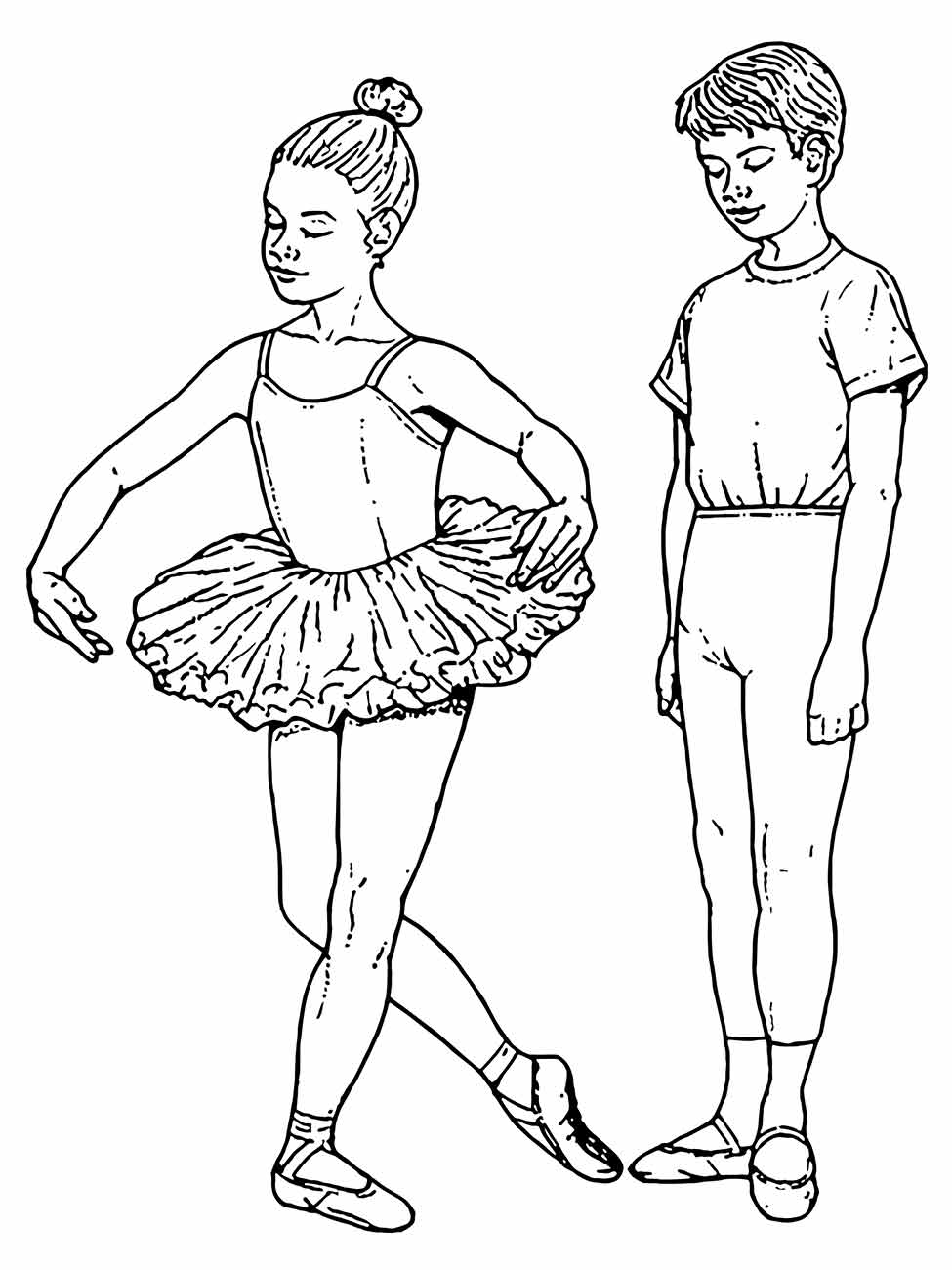 Ballerinas coloring page (32)