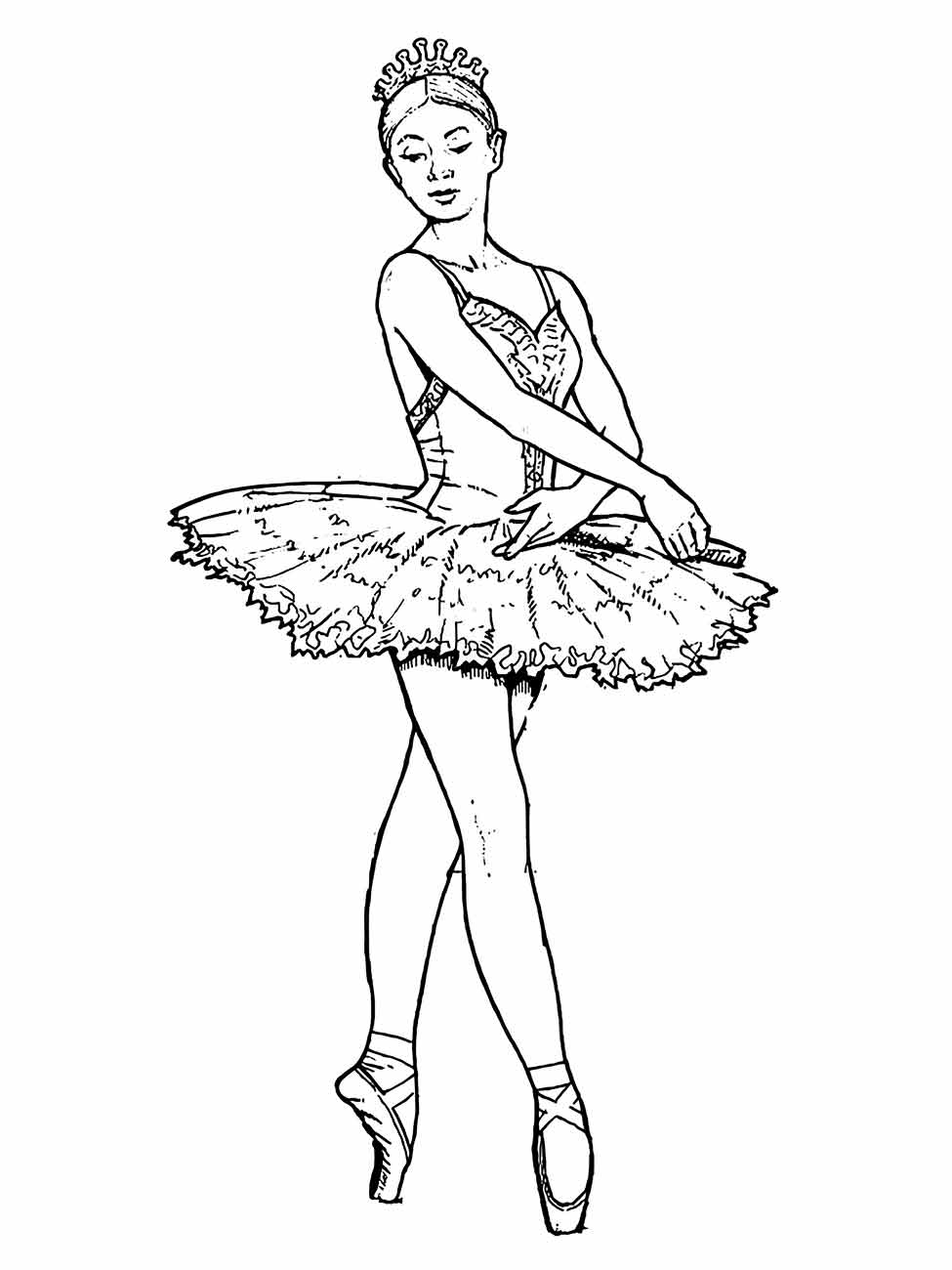 Ballerinas coloring page (6)