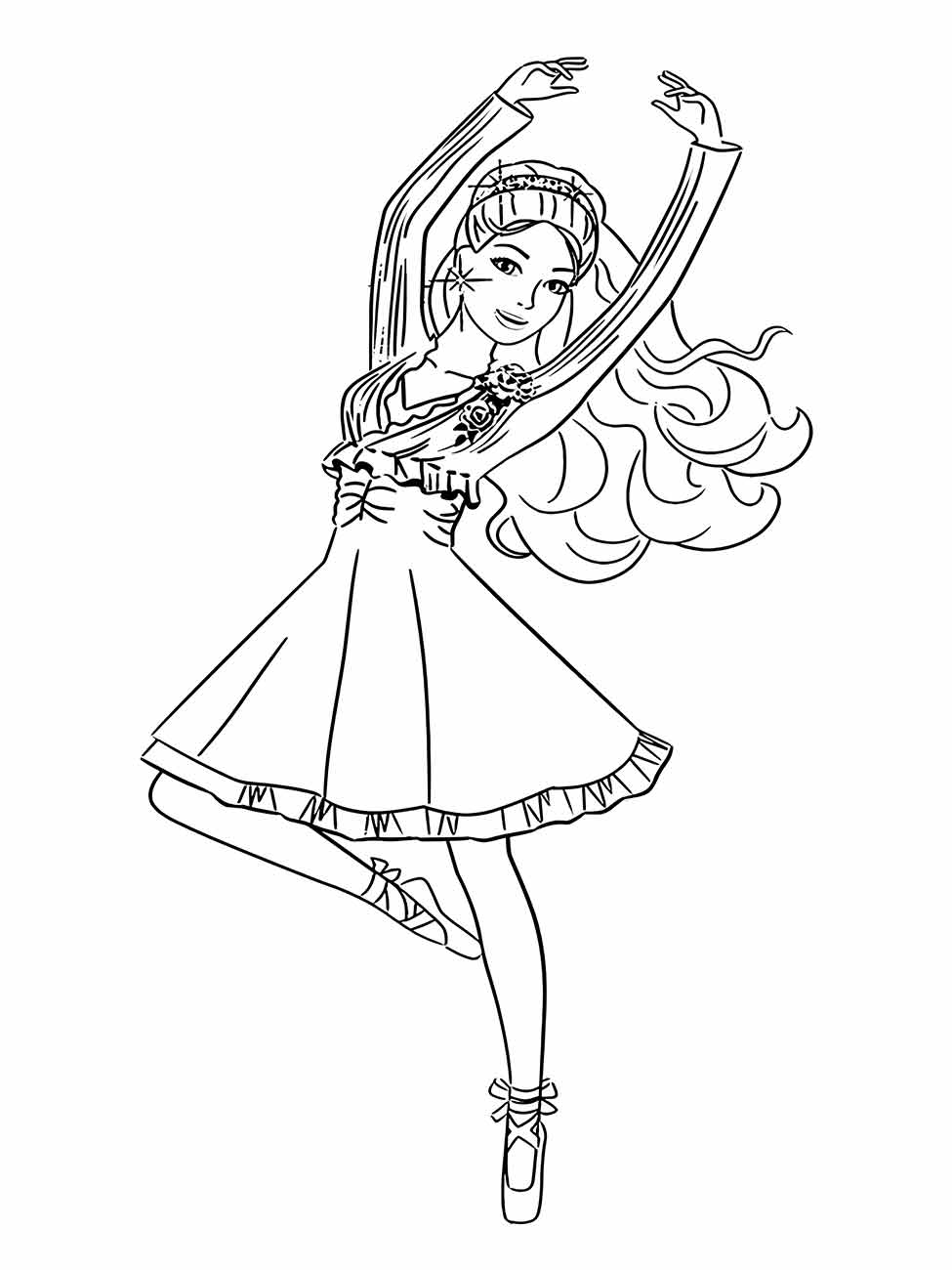 Ballerinas coloring page (8)