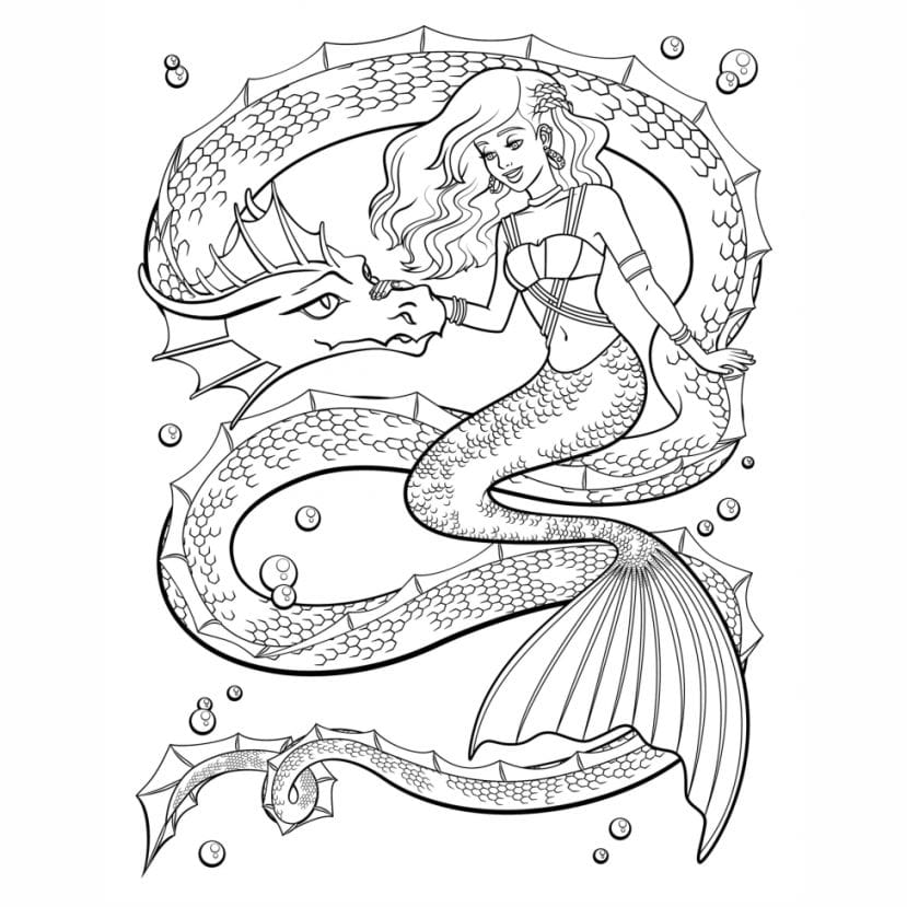 Barbie Mermaid coloring page (1)