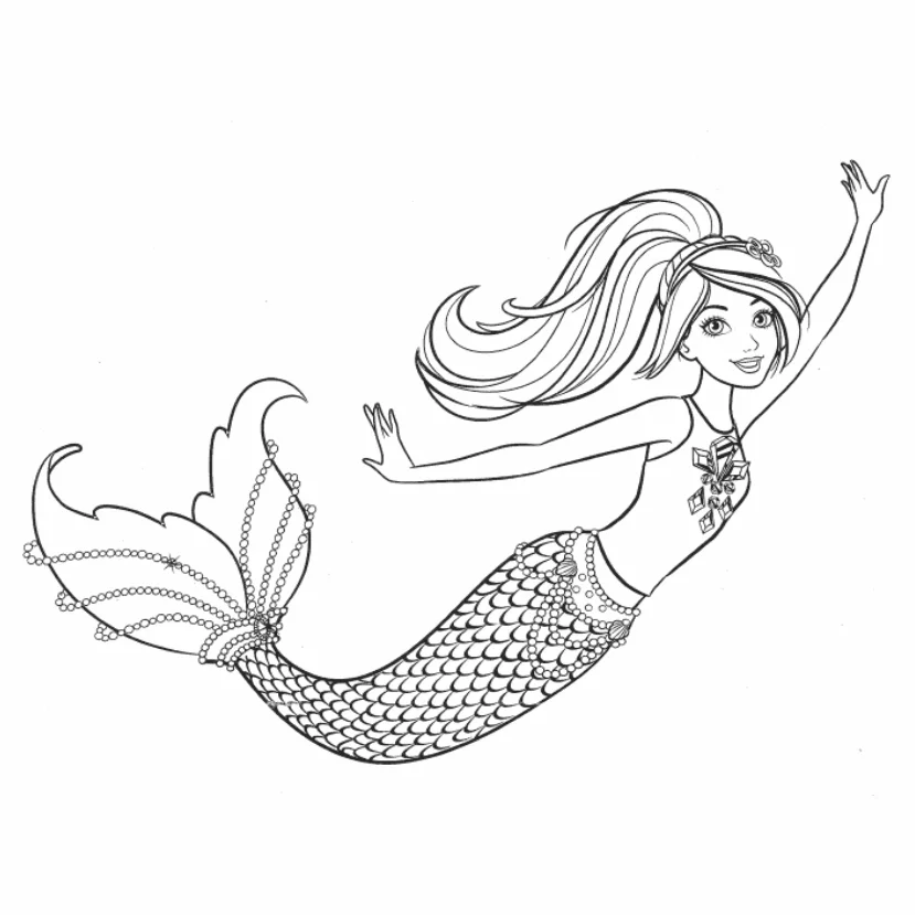 Barbie Mermaid coloring page (10)