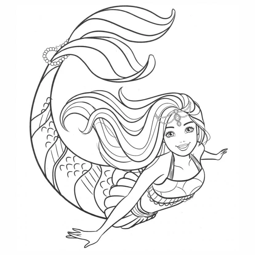 Barbie Mermaid coloring page (11)