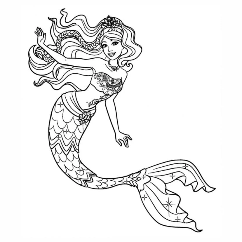 Barbie Mermaid coloring page (15)