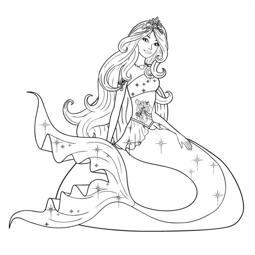 Barbie Mermaid coloring page (19)