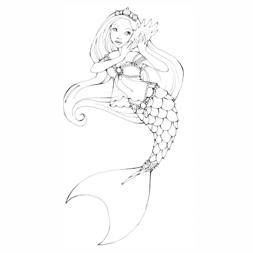 Barbie Mermaid coloring page (20)