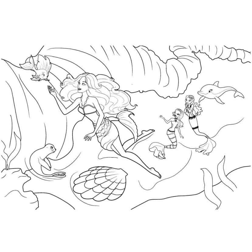 Barbie Mermaid coloring page (24)