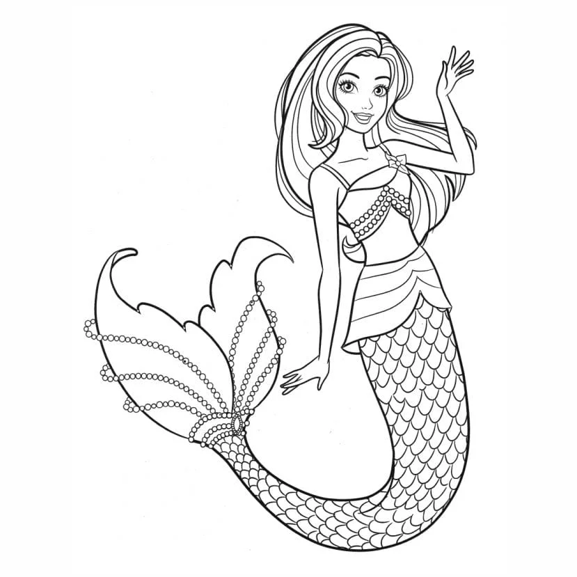 Barbie Mermaid coloring page (3)