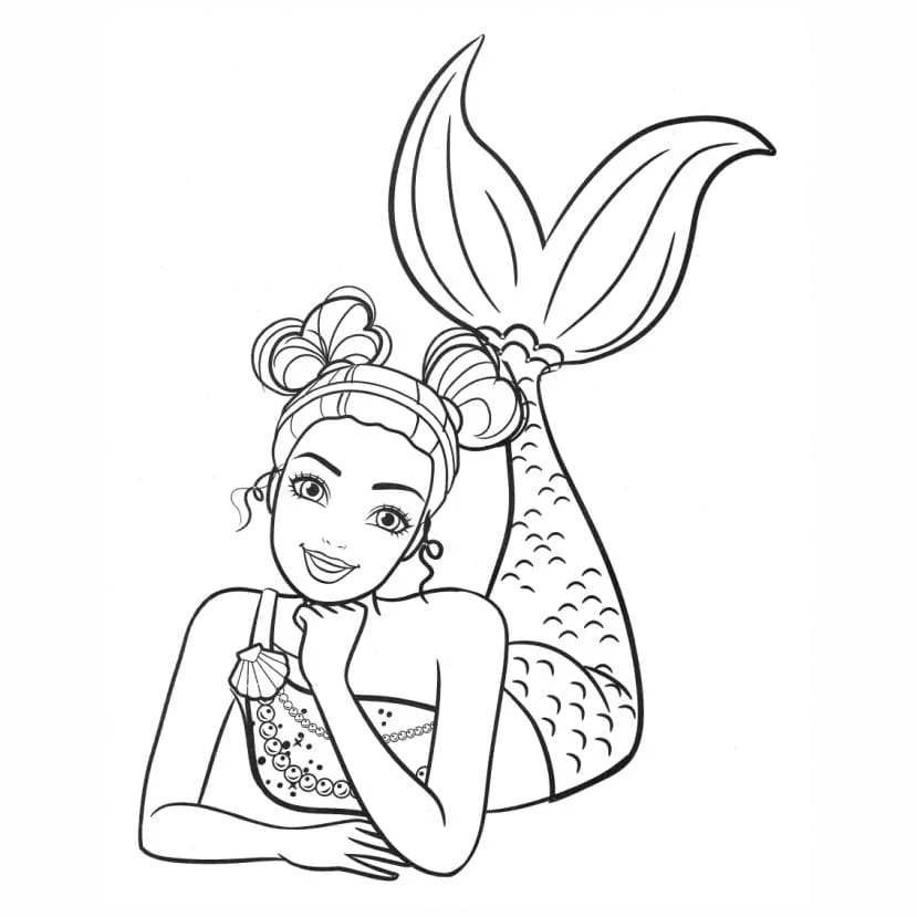 Barbie Mermaid coloring page (4)