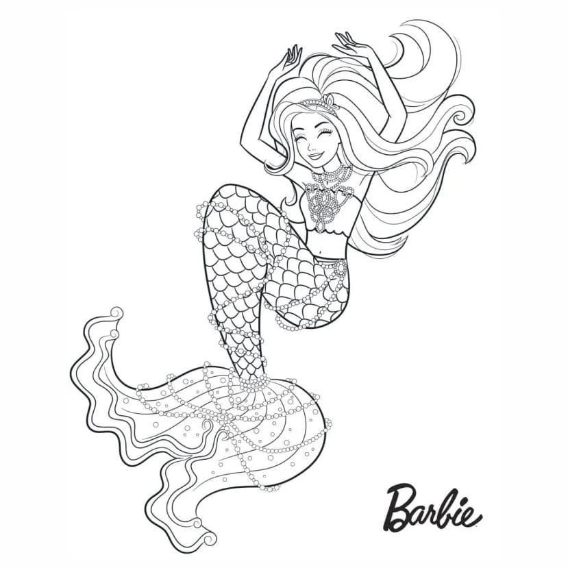 Barbie Mermaid coloring page (6)